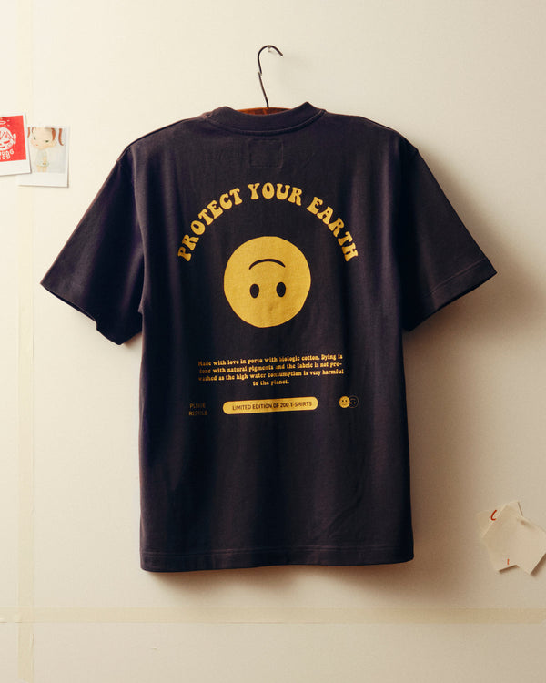 T-shirt Protect Your Earth - Noir cassé