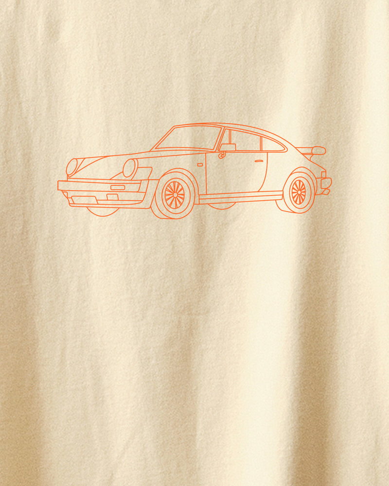 T-shirt voiture vintage - Ecru