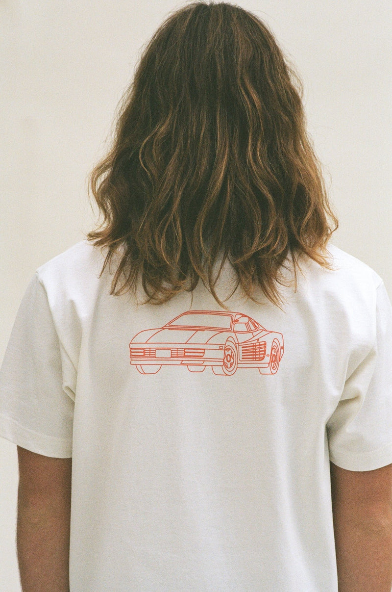T-shirt voiture vintage #1 - Ecru