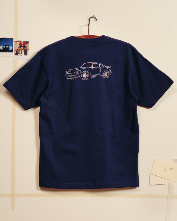 T-shirt voiture vintage - Marine